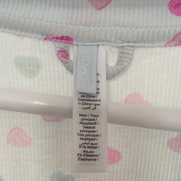 Skims Valentine Polka Dot Modal Pajama PJ Top - Picture 4 of 6